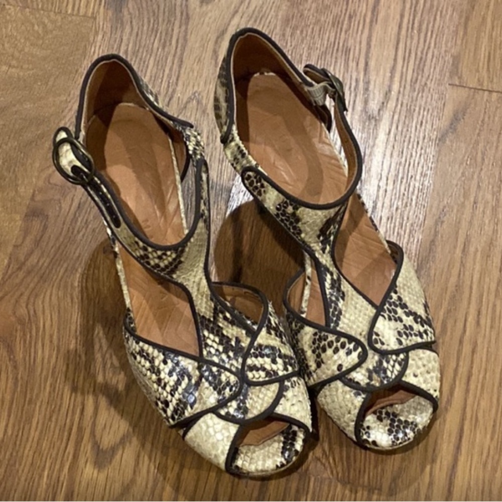 Chie Mihara// Snakeskin Platform Heels, Size 37 - image 2
